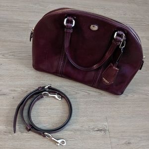 Maroon Plum Coach Purse Bag
